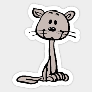 Brown Cat Sticker